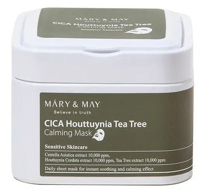 Mary & May - CICA Houttuynia Tea Tree Calming Mask - 30 pcs