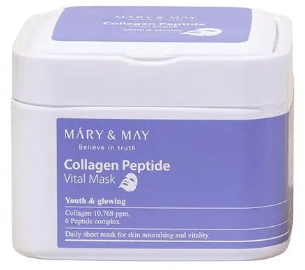 Mary & May - Collagen Peptide Vital Mask - 30 pcs